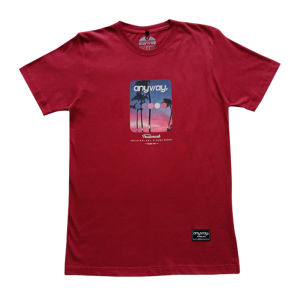 Anyway Kaos Pendek "Coconut Tree" Maroon 566