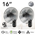 FOOKSUNG Wall fan 16 inch wall mounted home restaurant remote control mute pure copper motor fan kipas dinding murah. 