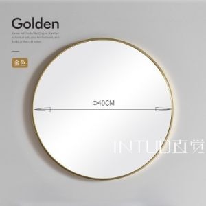[SG Ready Stock] Bathroom Mirror With Shelf Wall Round Mirror Free Punch Make Up Mirror
