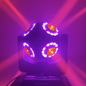 LED Moving Head 8x15W RGBW 4in1 With Halo RGB 3in1Football Light 360 ° Infinite Rotation Beam Strobe Dj Bar DMX 512 Stage Effect
