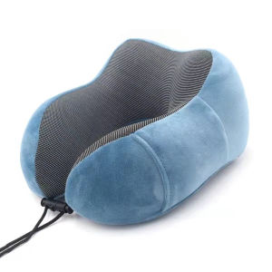 TRAVELCUL Portable Memory Foam U Shaped Travel Pillow Neck Pain Support Neck Pillows Office Bedding