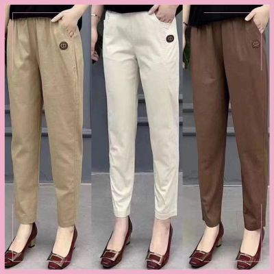Quần Baggy Chất Kaki 2 Da Bigsize Nam Nữ Từ 40kg - 75kg  May Logo Sang Trọng Phong Cách Hàn Quốc Mã K104