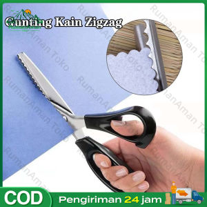 Gunting Gelombang Kain / Gunting Gerigi Kain / Gunting Bahan Kain Zigzag Stainless Steal 9"