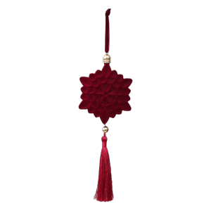 BAGUO Tự làm Đồ trang trí cây thông Noel Nhung Hươu Tuyết Đồ trang trí quả cầu Giáng sinh Retro Với Tassel dây chuyền Giáng sinh Trang trí tiệc