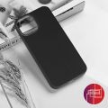 iPhone 14 Plus (6.7") Liquid Silicone Cover Soft Case Matte Finish (Black). 