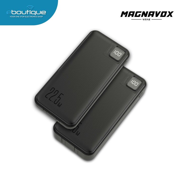 Magnavox Power Bank with Dual Built-in Charging Cables