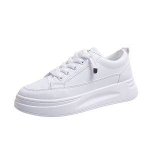 ส่งไวอยู่ไทย รองเท้าผ้าใบผู้หญิง shoes วัสดุ PU แฟชั่นลำลอง เบาสบาย กันลื่น