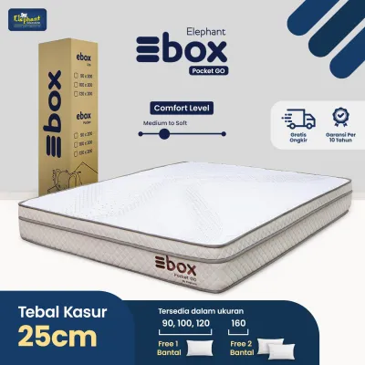 Elephant Ebox Pocket GO PlushTop Pocket Spring Mattress