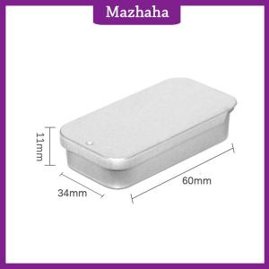 Mazhaha Metal Rectangular Empty Mini Tin Box Tinplate Push Candy Cases Storage Box