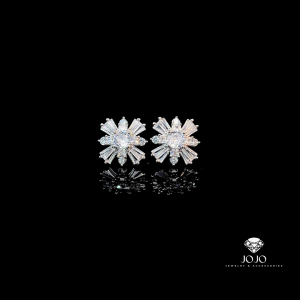 Bông tai nữ JOJO B1628 đính đá baguete thiết kế tinh xảo xinh xắn