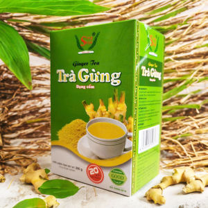 vTrà gừng dạng cốm Sing Việt (Hộp 200g - 20 gói) giúp làm ấm cơ thể hỗ trợ tiêu hóa giảm cảm lạnh đau bụng