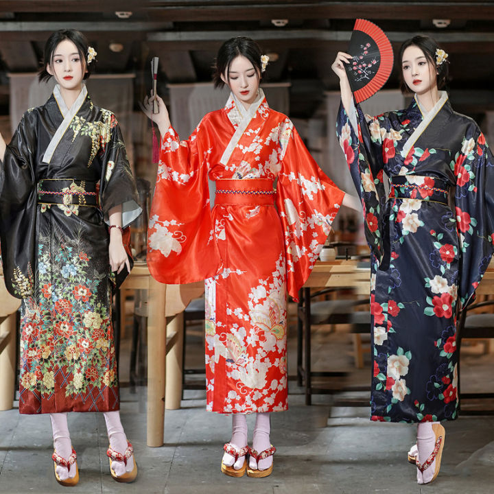 Fashion National Trends Women Kimono Yukata With Obi Novelty Evening ...