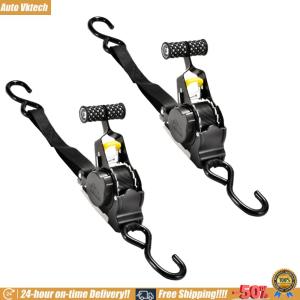 [Auto Vktech] 2Pcs Automatic Lashing Straps Maximum Load 680KG Retractable Ratchet Straps Automatic Shrink Tensioner for Transporting