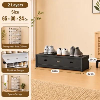 KUKI 2/4/5/6/7Layers Shoe rack organizer with cover Dustproof Waterproof Shoes Storage Indoor and outdoor