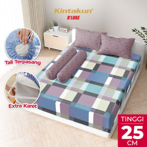 Kintakun DLUXE Sprei Set Fitted Tinggi 25cm DARMA 160x200 / 180x200 / 200x200 Seprai Queen King Aesthetic Varian Size