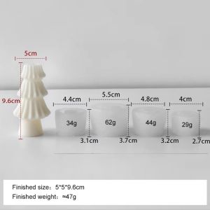 MODERNLUX Silicone Long Rod Candle Mold Christmas Series DIY Santa Snowman Aroma Candle Unique Hollow Design Silicone Mould Making Supplies