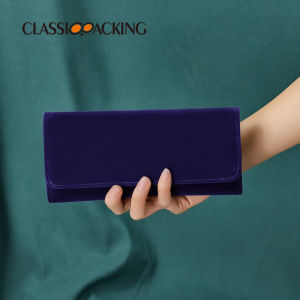 Ring jewelry clutch bag pvc deerskin velvet portable multifunctional travel jewelry storage bag