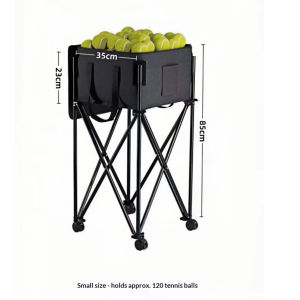 Portable Tennis Cart Tennis pickleball Cart Ball Frame storage Basket Large Capacity Ball Camping Tennis Storage Basket Training Cart Storage Rack Outdoor Pickleball Tennis Outdoor
