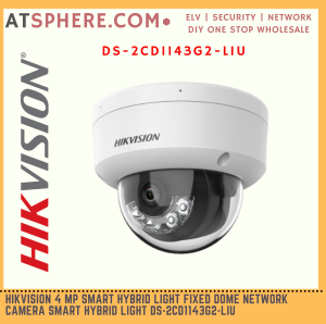 Hikvision 4MP 4 Megapixel 30m Hybrid Light IP67 Outdoor IP Network Turret Dome CCTV Camera 4mm Lens Mic DS-2CD1143G2-LIU