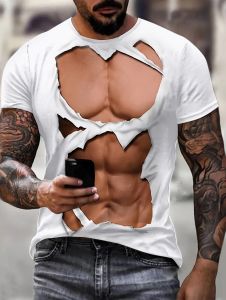 [Local Stock] ZEEMIN Funny Muscle Graphics 3D Print Mens T-Shirt Short Sleeve Ugly T-Shirts Mens Party Cosplay Tees Fun Casual Tops Clothes for Men