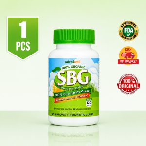 Salveo Barley Grass 500mg Capsules 120pcs | Organic Pure Barley Grass with Natural Vitamin C | Supports Immunity Digestion Energy Detox & Overall Wellness