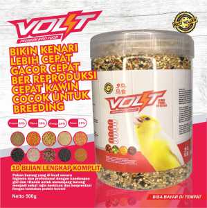 VOLTS PAKAN BURUNG KENARI LOMBA HARIAN BREEDING 10 BIJIAN LENGKAP - 500gram