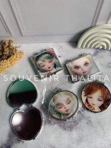 Souvenir 50Pcs Kaca Lipat Kedip Hadiah Pernikahan Cermin Etnik Barbie Murah