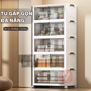 [Hỏa Tốc] Tủ Nhựa Gấp Nhỏ Gọn Tủ Nhựa Bếp Tủ Đồ Dùng Đa Năng Mẫu Mới Cải Tiến Lắp Ráp Dễ Dàng