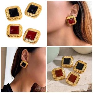 Fashionable Studs Earrings Geometric Ear Small Earrings Square Ear Studs Suitable for Teens and Youthful Adults
