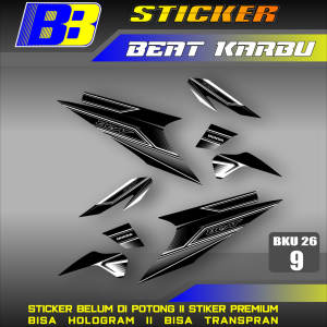 Striping Beat Karbu Carbu tahun 2008 2009 2010 2011 2012 Setiker stiker sticker list variasi BKU 26