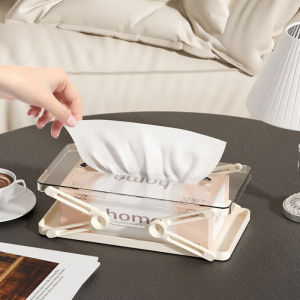Plastic Lifting Tissue Box Spring Paper Box Foldable Universal for Bathroom Living Room Home
