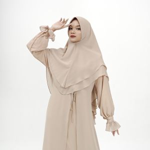 gamis set ceruty babydoll hilya