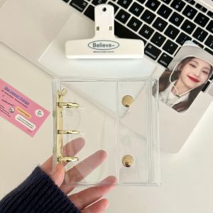ASDOME Double Button 3 Inch Photo Album Cover Mini a8 3 Inch Card Album Cover Collection Book Universal Loose Leaf Album Cover Photo Storage