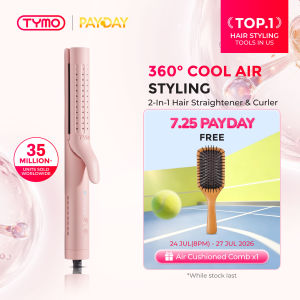 【NEW LAUNCH】TYMO AIRFLOW 2-in-1 Cool Air Hair Curler & Straightener 32mm | 360° Cool Airflow | 54 Million Ions | 5 Temps
