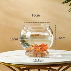 【Vinnatsu】Aquarium Fish Bowl Akuarium Ikan Cupang Hias Aquarium Toples Bulat Kura-Kura Wadah Tanaman Hias Hidroponik