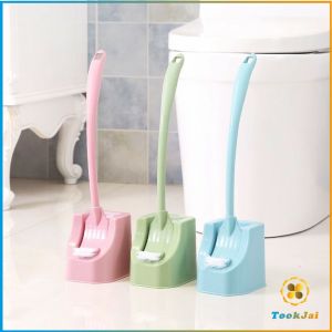 TookJai แปรงขัดห้องน้ำ หัวแปรง 2 ด้าน มีทั้งหมด 3 สี แปรงขัดห้องน้ำ แปรงขัดทำความสะอาดห้องน้ำ Toilet Brush