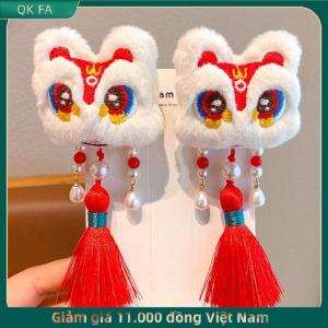 QK FA ✨ Cô gái Trung Quốc phong cách cổ xưa Kẹp Tóc trang sức tết tóc đỏ
