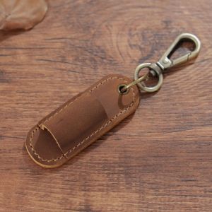 NOVAWEAR ถาดปากกาที่ถอดออกได้ กระเป๋าใส่ปากกาหนังแท้ แบบพกพา หรูหรา ที่แขวนปากกาพวงกุญแจ แบบกระเป๋า 1 ช่อง กระเป๋าใส่ปากกาพร้อมพวงกุญแจ ใช้ในสำนักงาน