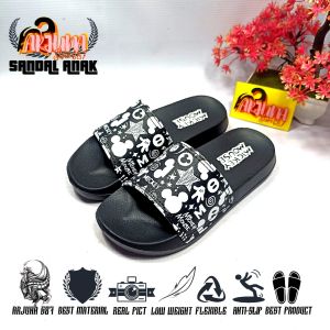 Sandal Anak Mickey Mouse Bahan Karet Empuk Ringan Premium / ARJUNA 687