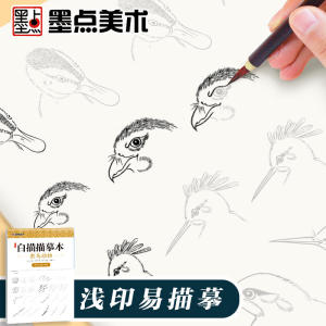 Flowers and Plants Art Book for Beginners Trace Line and Coloring Drawing Teaching Book in Chinese Modian Chinese Painting Line Drawing Zero Basic Entry Ink Dot Art Gongbi Painting Tracing Book Line Drawing Album Birds Animals Gongbi Painting Drafts