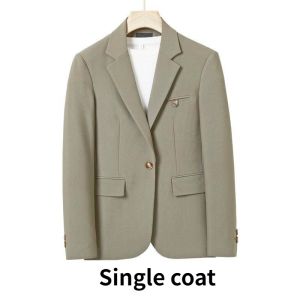 Spring Autumn High - End Solid Color Plus Size Professional Formal Mens 2 - Piece Suit (Jacket + Trousers)"