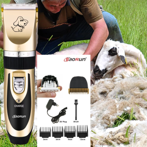 COD BaoRun P2 Mesin Alat Cukur kambing domba garut anjing kucing di cas Bulu Hewan + 2 mata pisau
