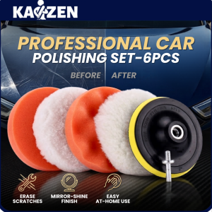🔥NEW ARRIVAL🔥(3“/4"/5"/7") 6pcs Car Polishing Pad Polishing Dis Waxing Buffing Pad Sponge Pads Set