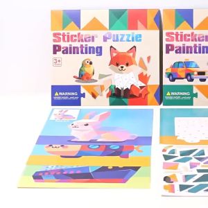 Kids DIY 3D Sticker Puzzle Quiet Book Educational Toy Creative Craft Activity Gift