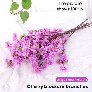 10 Bunch 65cm Tall Fake Cherry Blossom Flowers Artificial Decor Flower Arrangement for ome Wedding Decoration