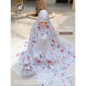 Mukena Flower In Gaza by Dalanova Dewasa Size Jumbo Mewah Mukena Renda Elegan Untuk Hantaran