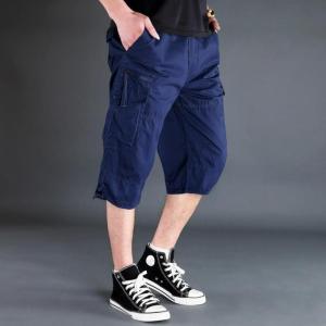 Men’s Summer Seven-Foot Workwear Pants | Thin Fabric Casual Loose Straight Multi-Pocket Shorts for Youth & Middle-Aged Men Fashion