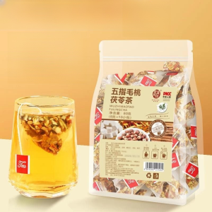 Five-fingered peach and Poria cocos tea Dehumidifying and  tea Individual triangle bag Easy and convenient brewing  Refreshing tea