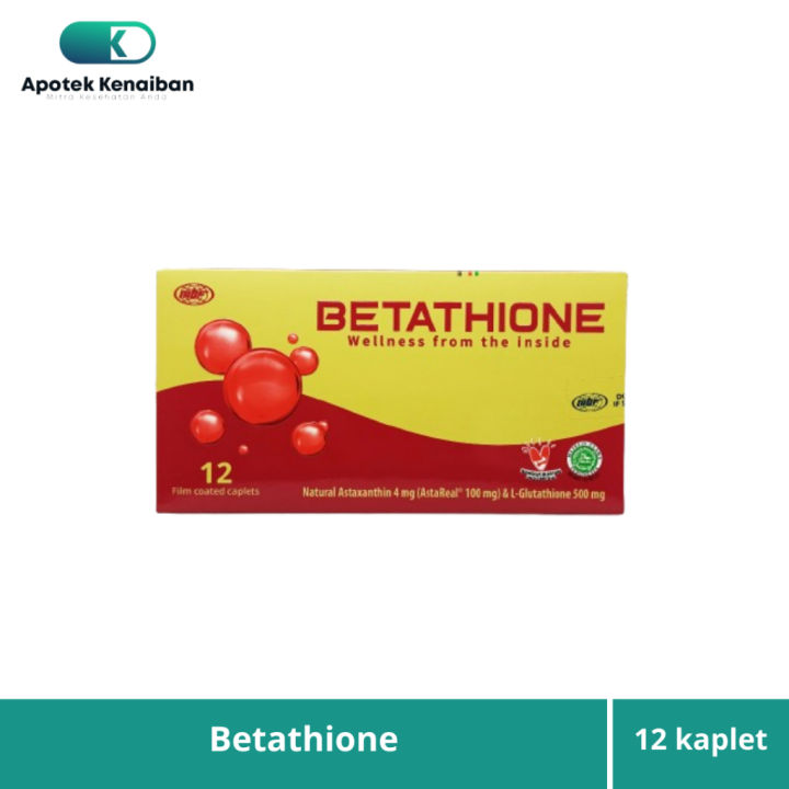 luxury glutathione extra whitening BETATHIONE 12 KAPLET L-GLUTATHIONE + ASTAXANTHIN 4 MG Antioxidants Tablet  Apotek Kenaiban Suplemen Antioxidant Tablet - Lazada