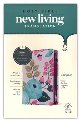 NLT Compact Bible Filament Enabled Edition--hardcover cloth floral garden